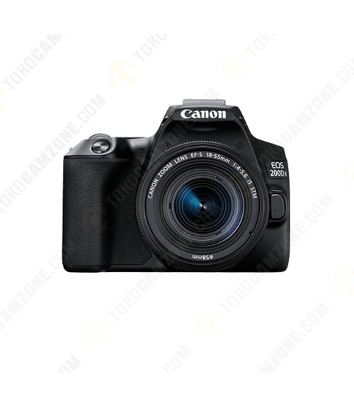 Canon EOS 200D II Kit 18-55mm f/4-5.6 IS STM (Black) (Promo Cachback Rp 300.000)